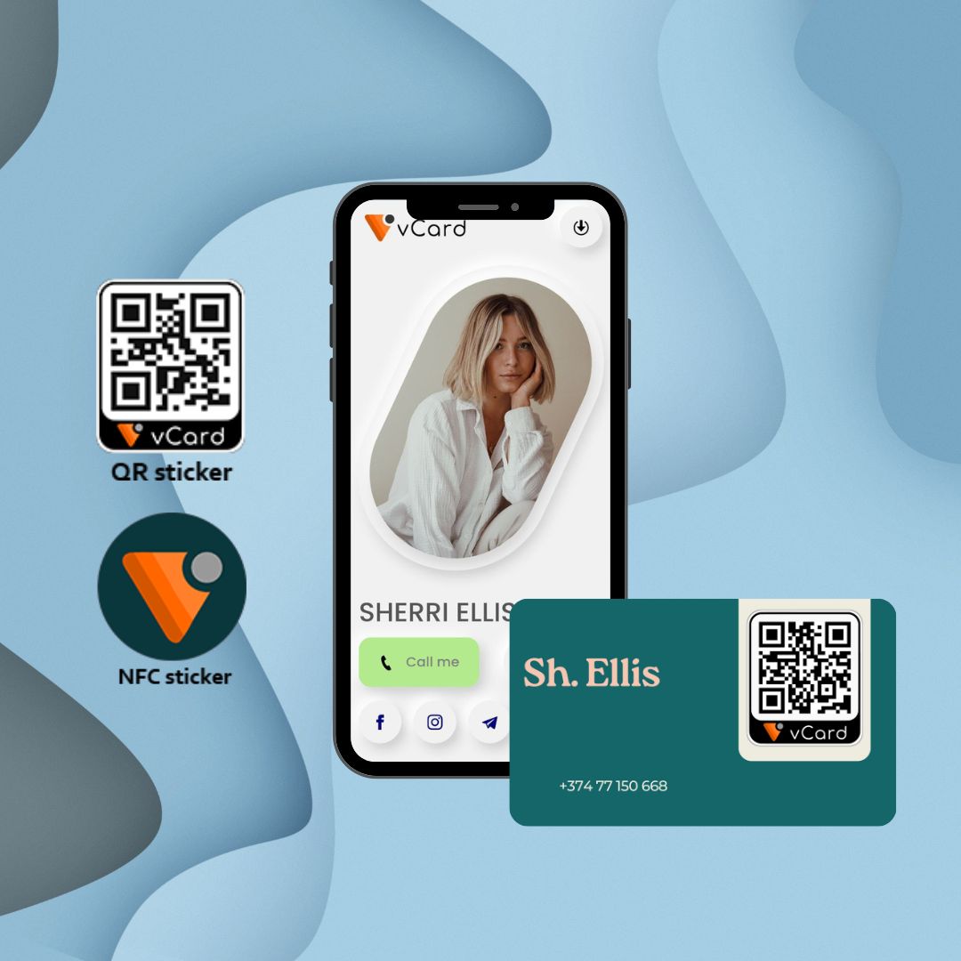 Дизайн цифровой визитки в креативном стиле