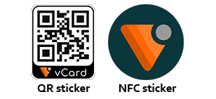 QR и NFC визитка , визитная карта
