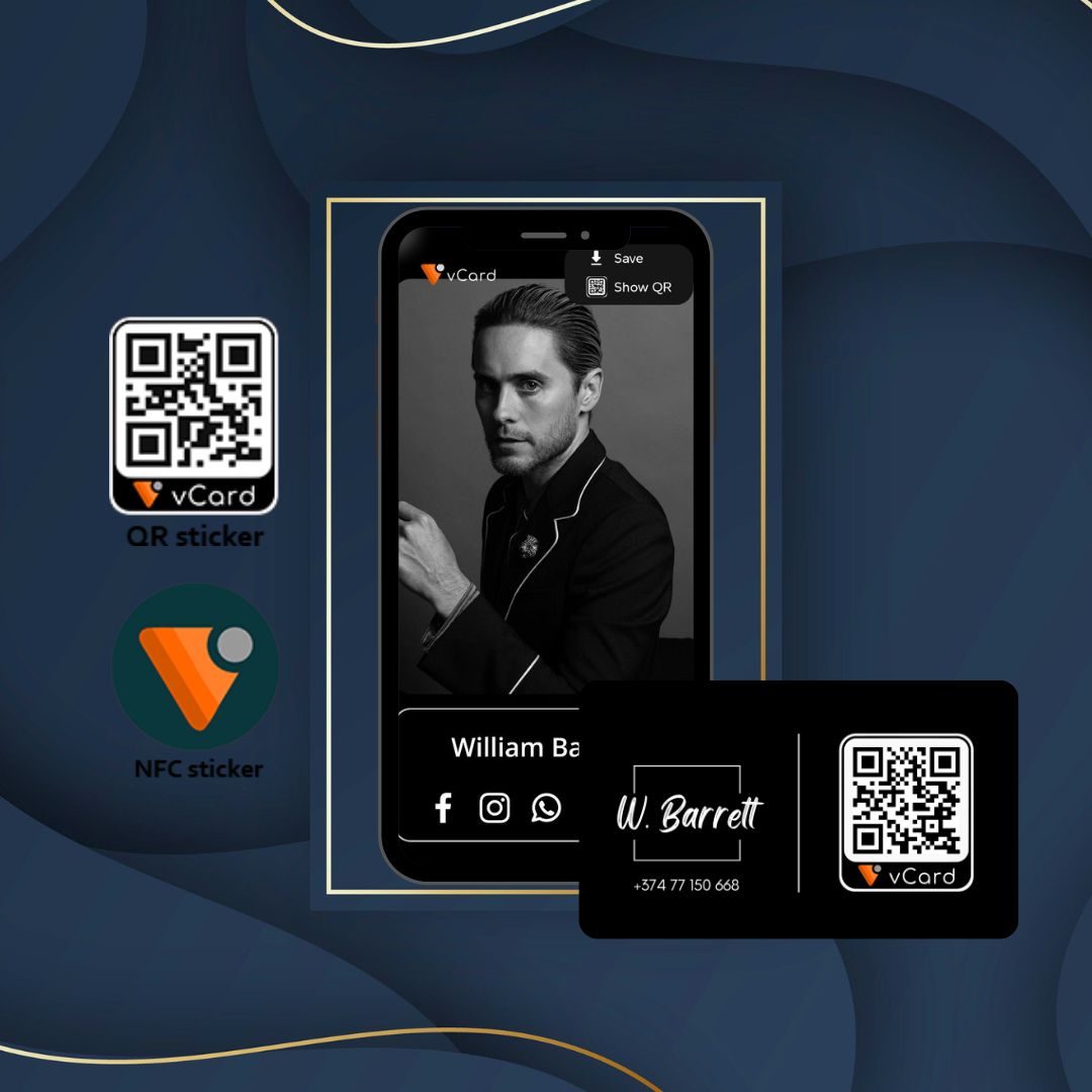 Дизайн цифровой визитки в элегантном стиле