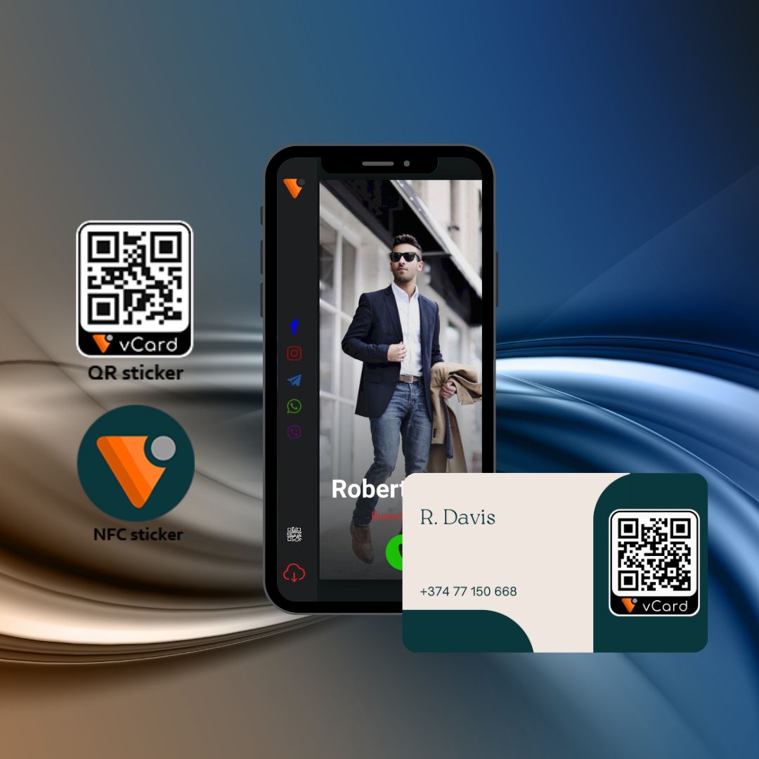 Дизайн цифровой визитки в стиле инфинит