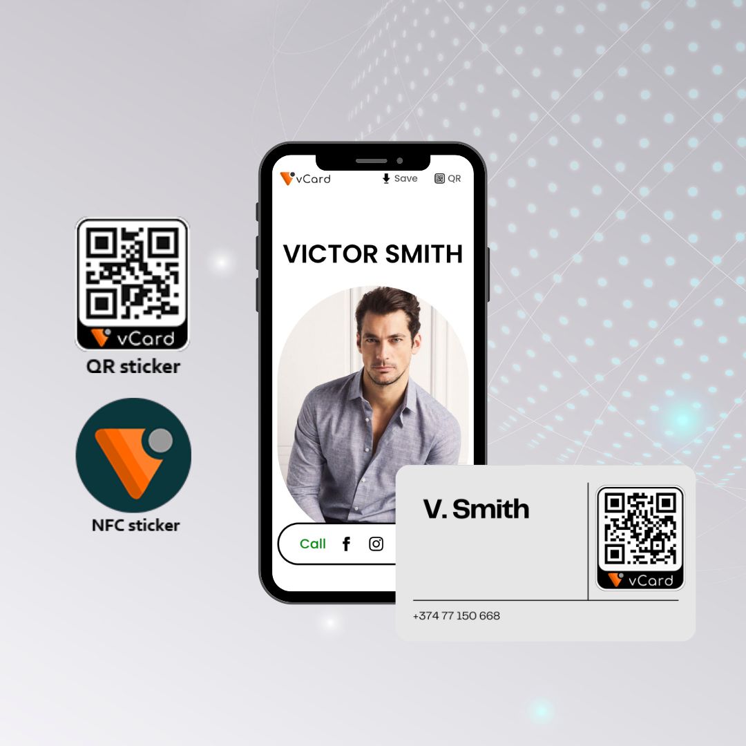 Дизайн цифровой визитки в стиле престиж